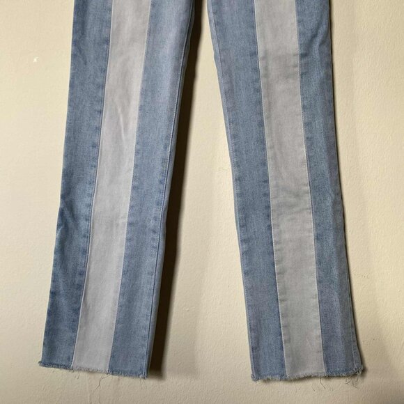 PAIGE Stripe Straight Fit Jeans (Size: 25) - Picture 8 of 12